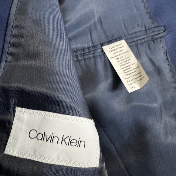 Calvin Klein Men's Blue Wool Blend Suit 44L 36W - Picture 3 of 12